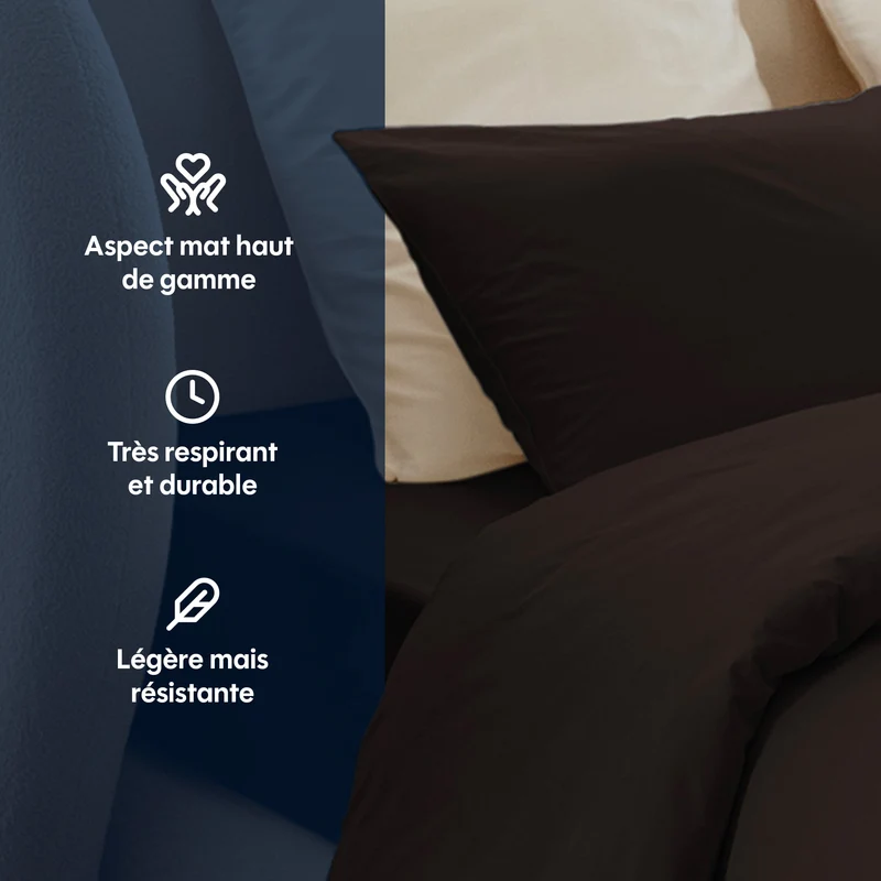 Drap housse coton lavé - 2 coloris au choix