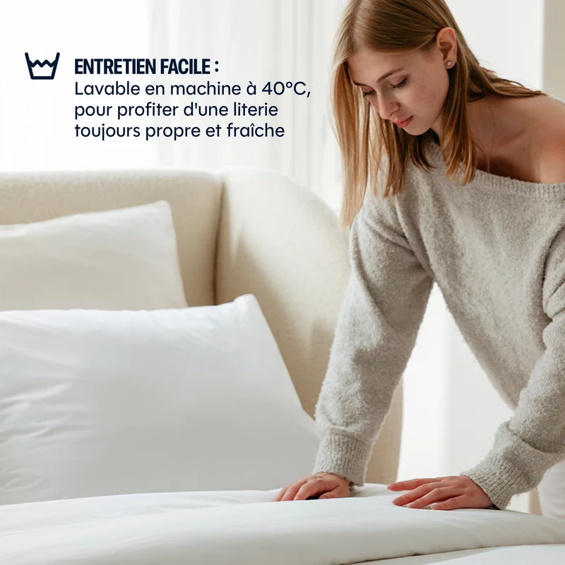 Drap housse coton lavé - 2 coloris au choix