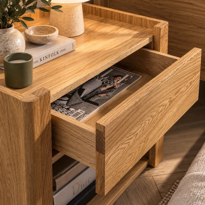 Table de chevet en bois massif LISBOA 79 | LoftStory