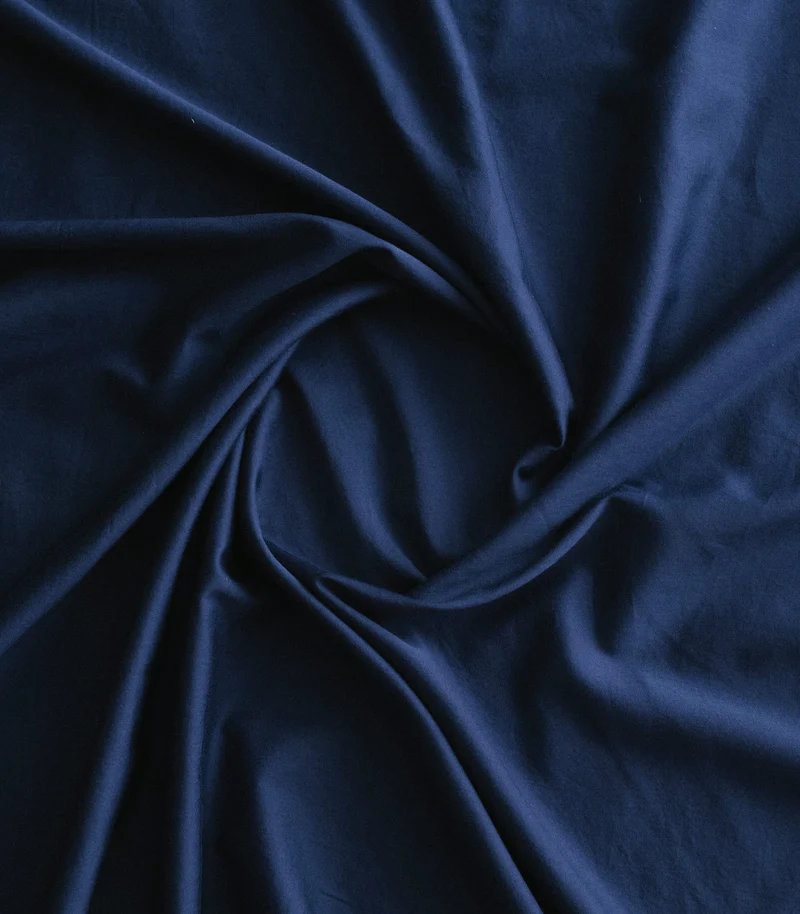 Drap housse en satin de coton - Bleu meltem