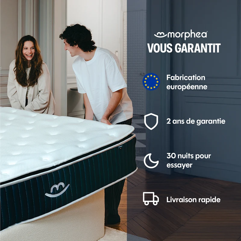 Pack Matelas hybride Mila - mousse et ressorts + 2 oreillers