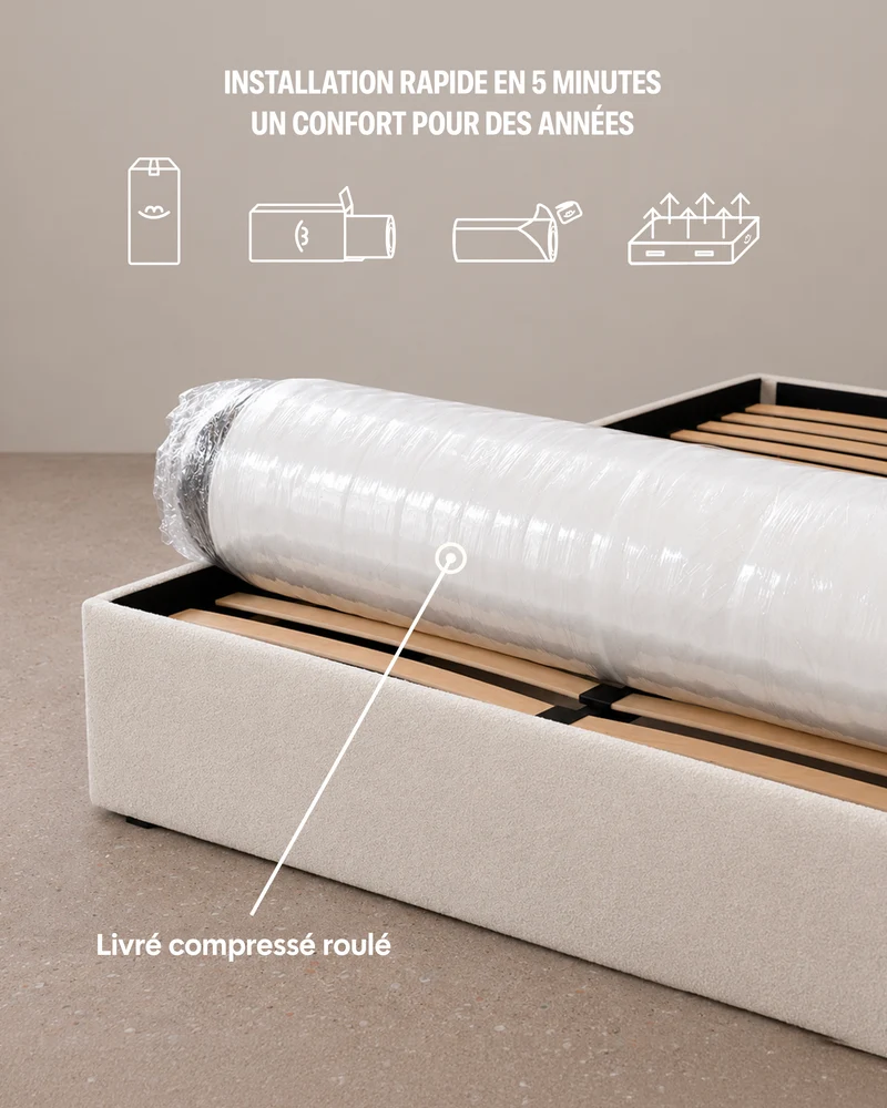 Matelas Mila+ - 100% mousse - 20cm