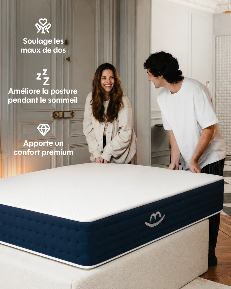 Matelas hybride Jade+ - mémoire de forme - 26cm