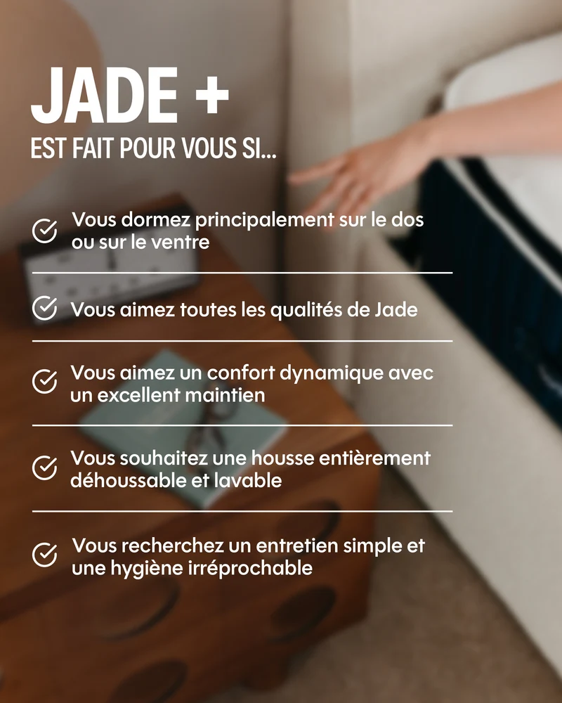 Matelas hybride Jade+ - mémoire de forme - 26cm