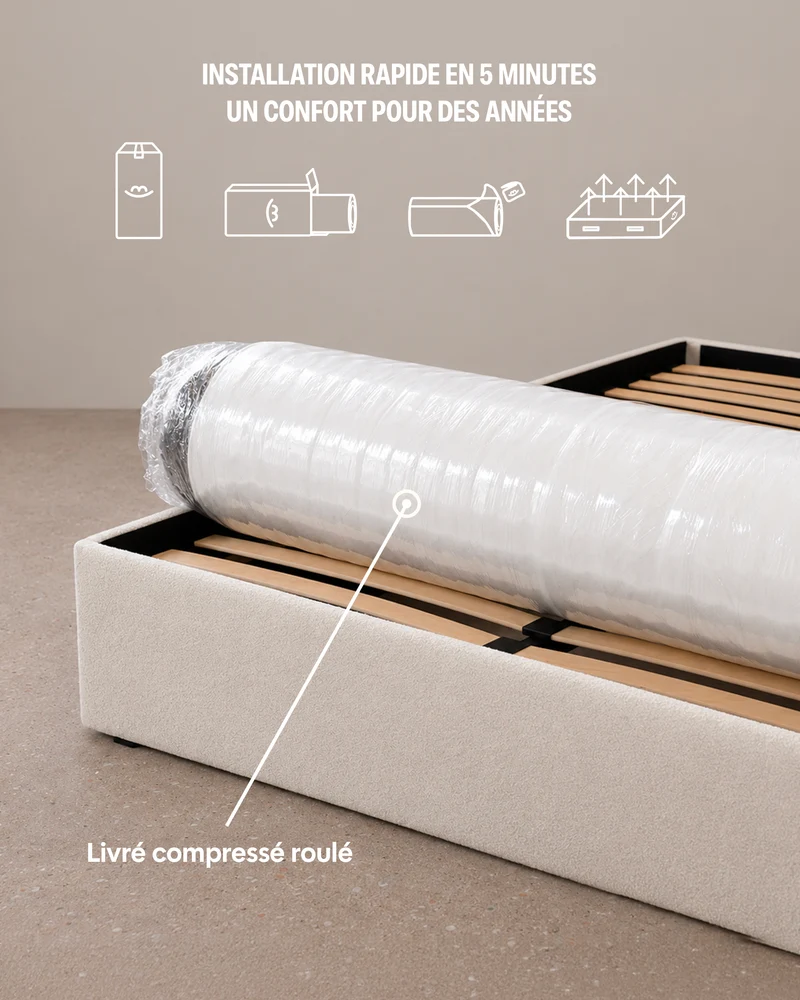 Matelas hybride Jade+ - mémoire de forme - 26cm