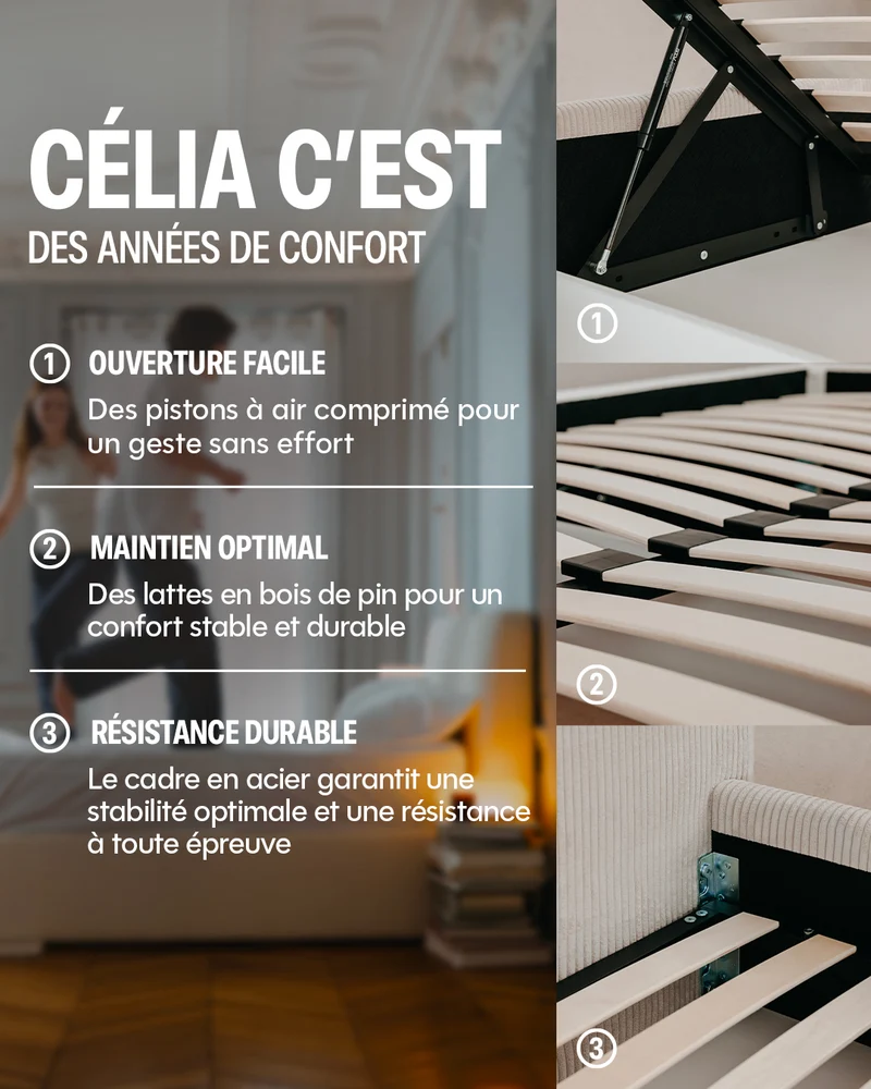 Lit Coffre - 100% personnalisable - Tempur
