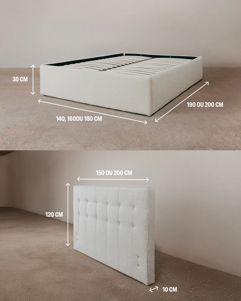 Lit Coffre - 100% personnalisable - Tempur