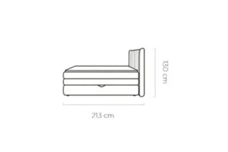 Lit Coffre Box Spring PALERMO avec Matelas à Ressorts Intégré