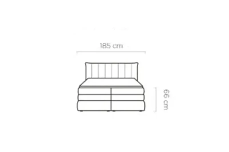 Lit Coffre Box Spring PALERMO avec Matelas à Ressorts Intégré