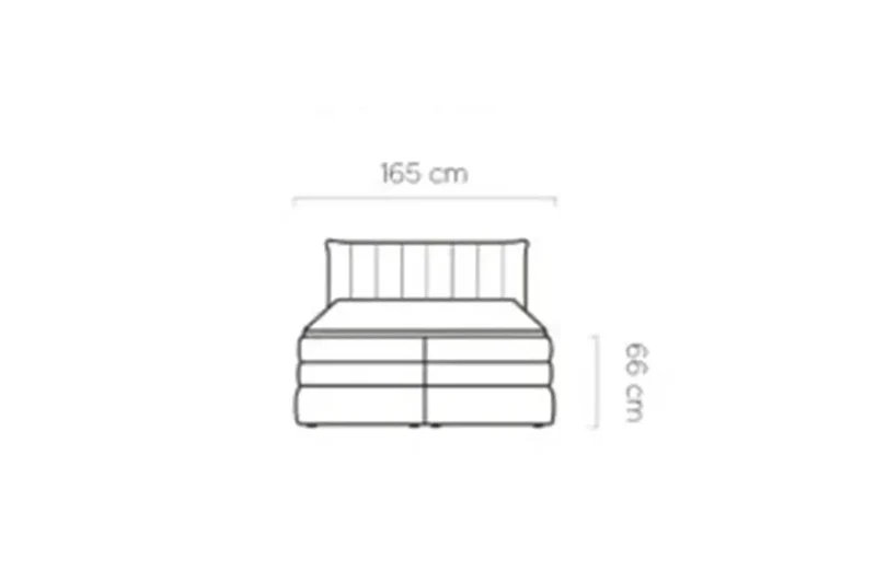 Lit Coffre Box Spring PALERMO avec Matelas à Ressorts Intégré