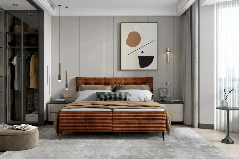 Lit Coffre avec Tête de Lit et Matelas Intégré SIENA