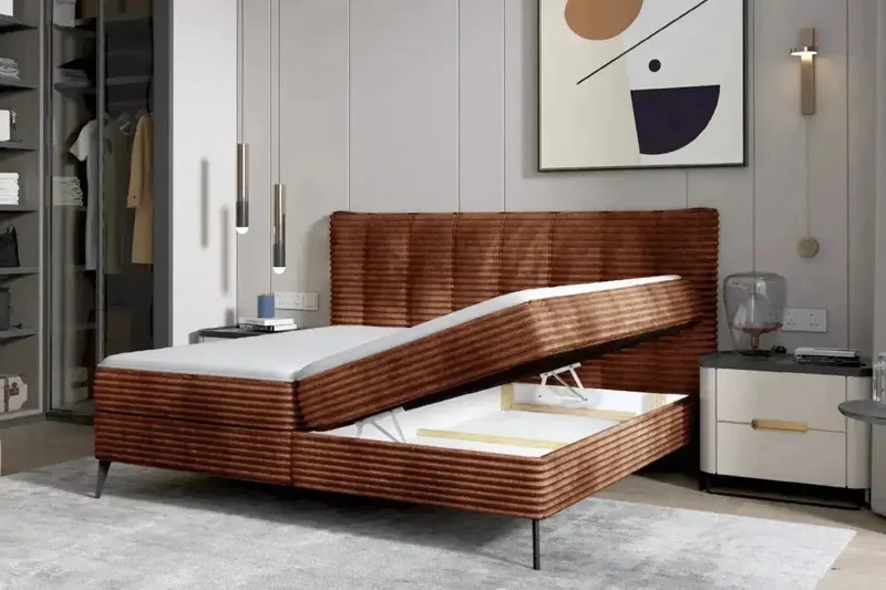 Lit Coffre avec Tête de Lit et Matelas Intégré SIENA