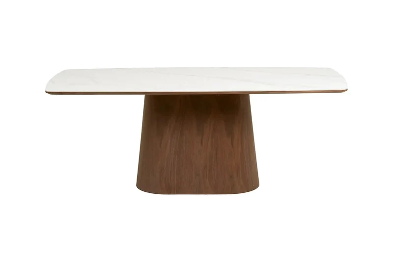 Table Rectangulaire de Salle à Manger Plateau en Céramique NOLI - 90x200 cm