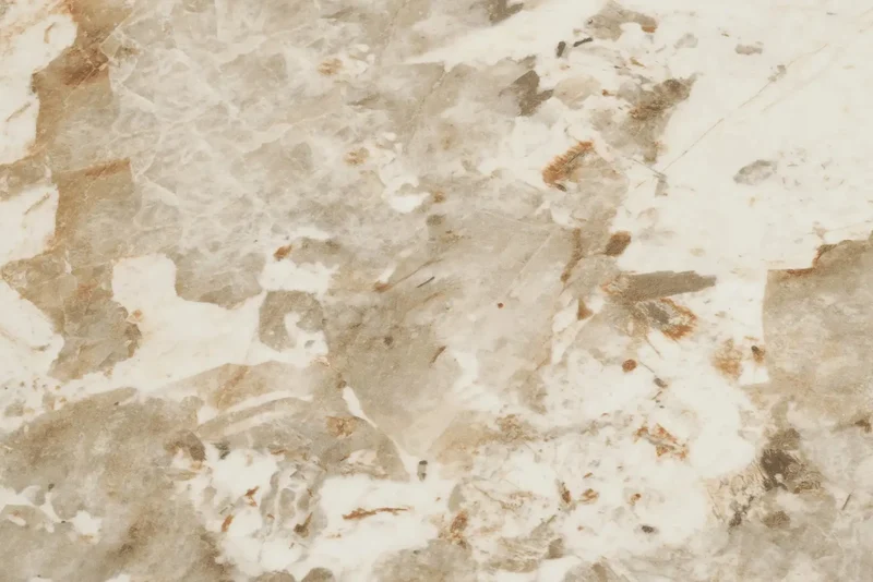 Table à Manger Ovale ATHENS Céramique Blanc Marron - 210 x 100 cm