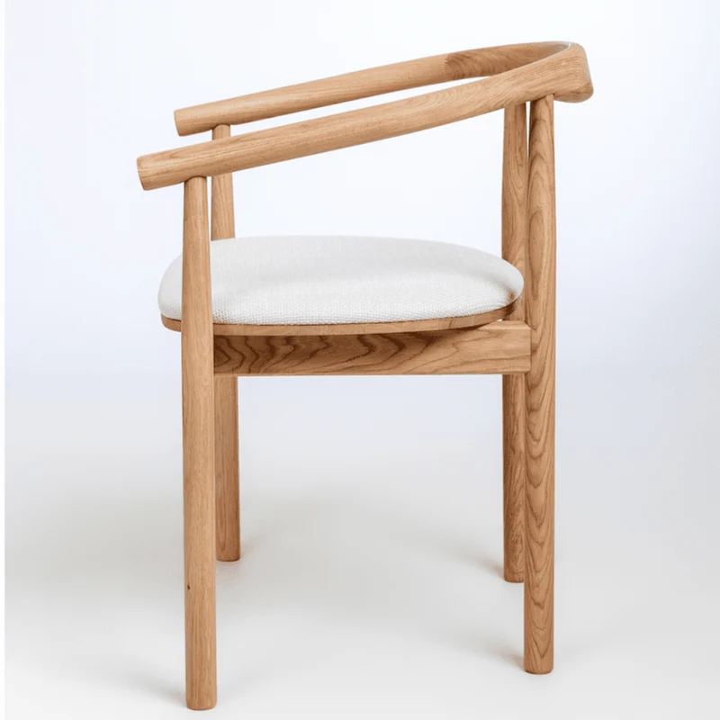 Lot de 2 ou 4 chaises en chêne massif rembourrées Lea | NordicStory