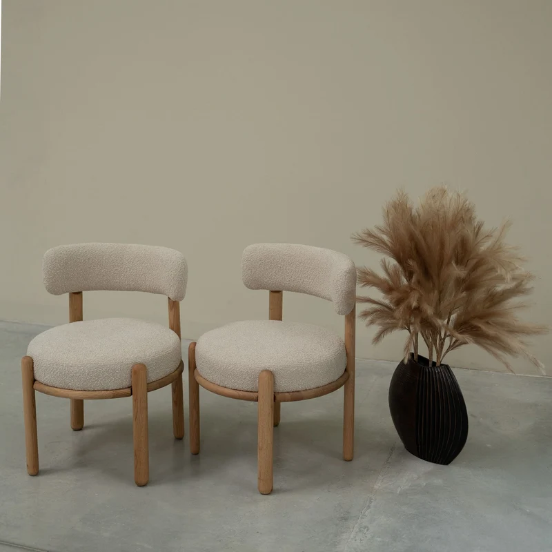 Lot de 2 chaises en chêne massif Lova | NordicStory