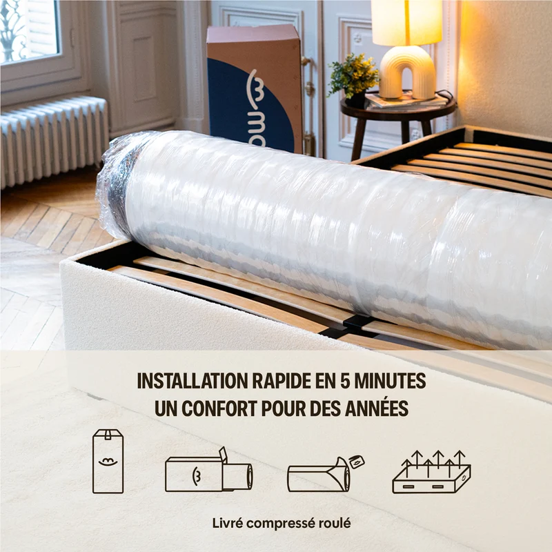 Pack Matelas Hybride - L'Essentiel by Drimz + 2 oreillers