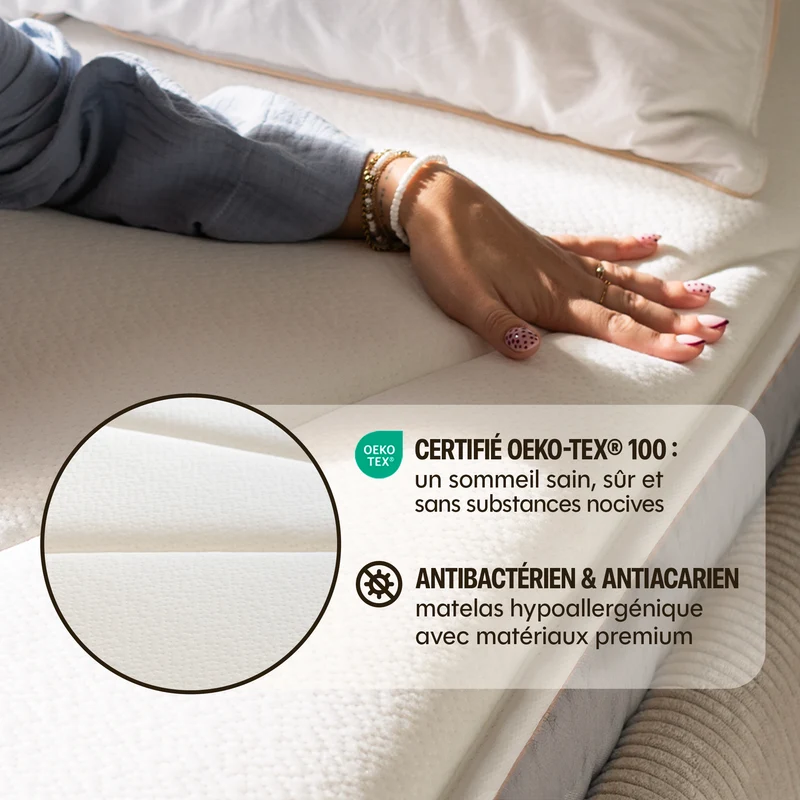 Pack Matelas Hybride - L'Essentiel by Drimz + 2 oreillers
