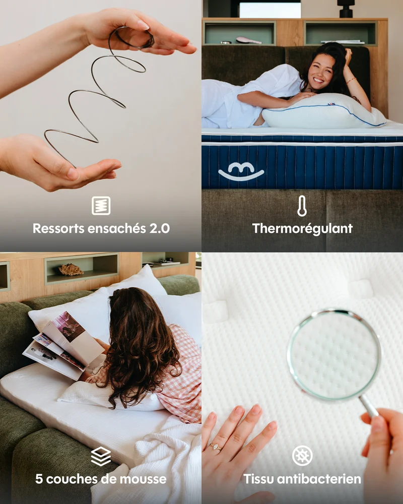 Matelas Hybride Victoria+ - Soutien renforcé - 30 cm