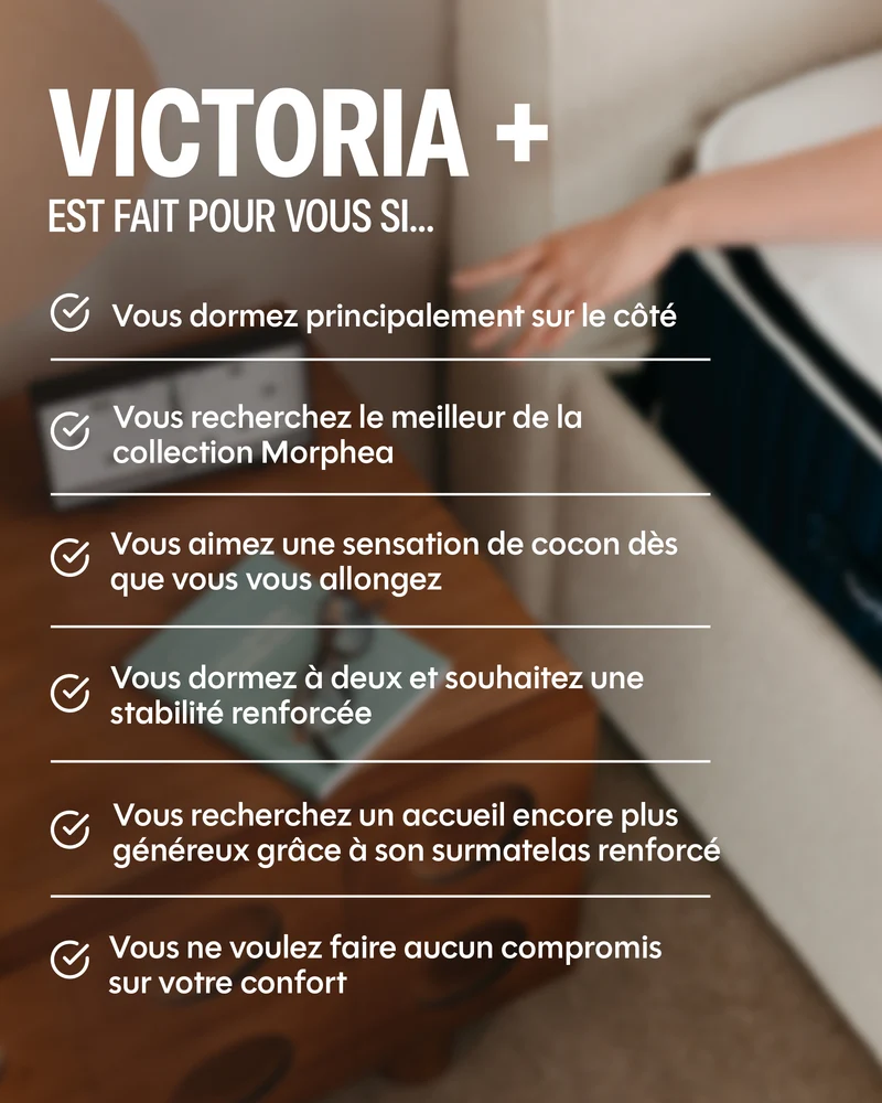 Matelas Hybride Victoria+ - Soutien renforcé - 30 cm