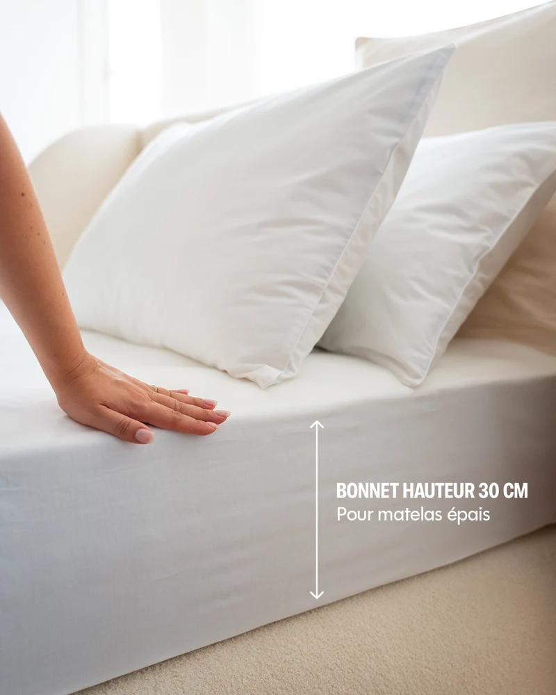 Drap housse gaze de coton - 7 coloris au choix