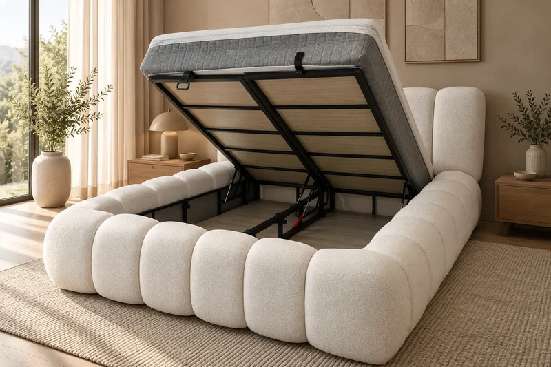 Lit Bubble Royal - Lit Coffre avec Tête de Lit - De 140 à 200 cm