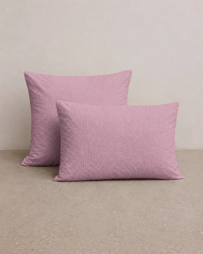 Taie d'oreiller gaze de coton x2 - 4 coloris au choix