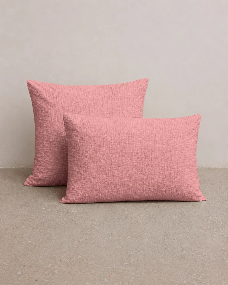 Taie d'oreiller gaze de coton x2 - 4 coloris au choix