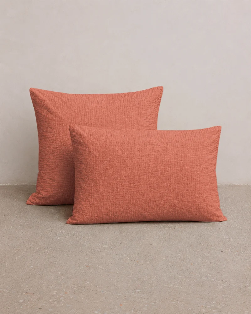 Taie d'oreiller gaze de coton x2 - 4 coloris au choix