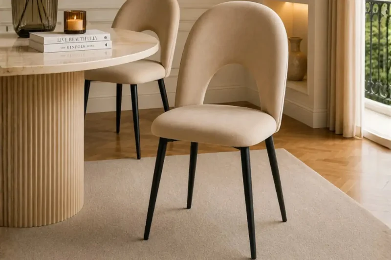 Huda - Chaise de salle à manger - Par lot de 2
