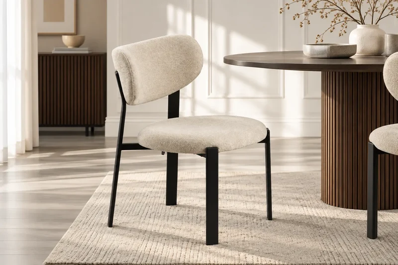 Chaise de salle à manger LUMA - 53 x 52 cm - Par Lot de 2