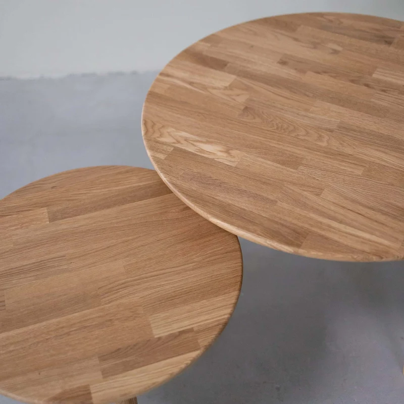 Tables basses empilables en chêne massif MALMO | NordicStory