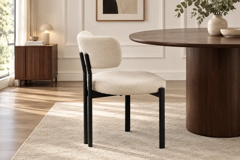 Chaise de salle à manger HIRA - 55 x 56 cm | Par lot de 2