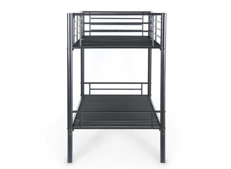 Lit superposé en métal noir 90 X 190 cm TWINS + sommier