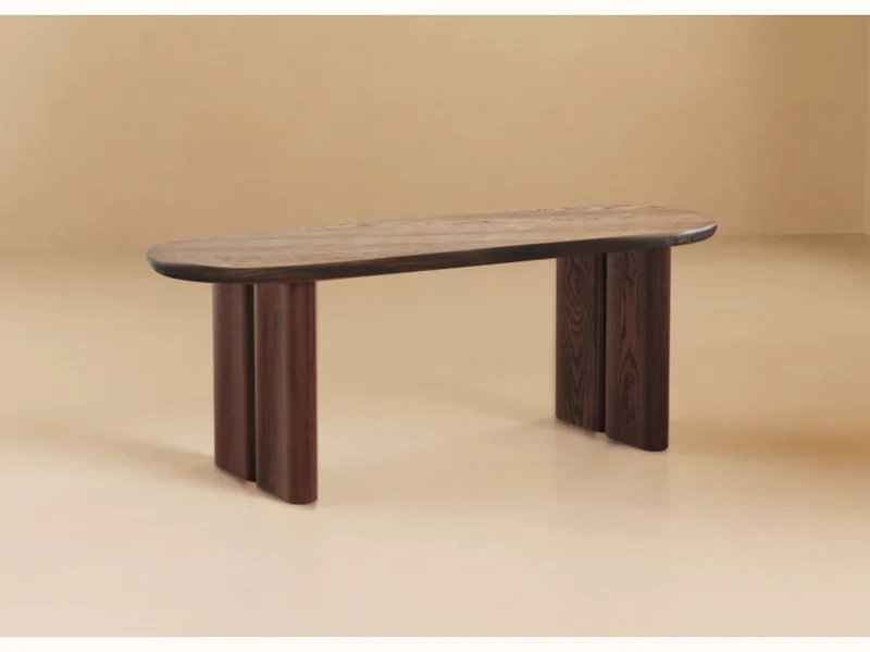 Banc ovale en bois massif BAOBAB - 120 cm