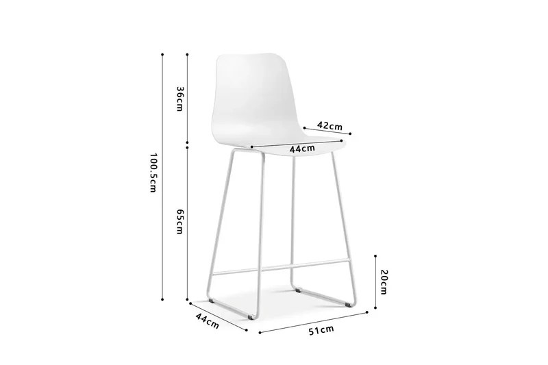 Chaises de Bar MARYA - H:65 cm
