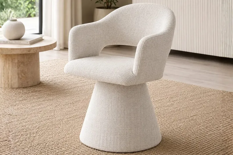 Chaise Pivotante de Salle à Manger avec Accoudoirs VALENTINA - 60 x 50 cm - Par lot de 2