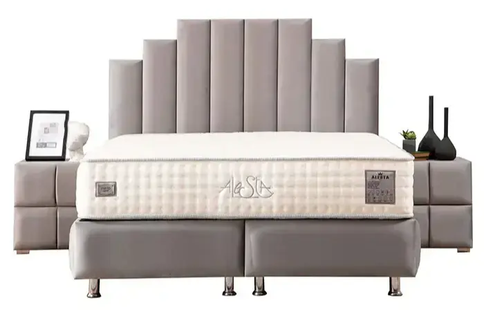 Pyra - Lit avec tête de lit et coffre de rangement - 140 à 180 cm