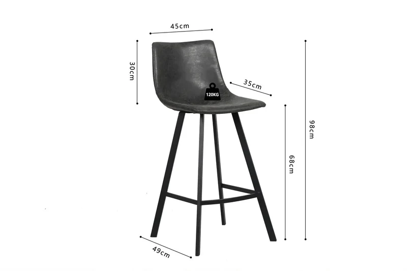 Chaises de Bar OZAYA - H:68 cm