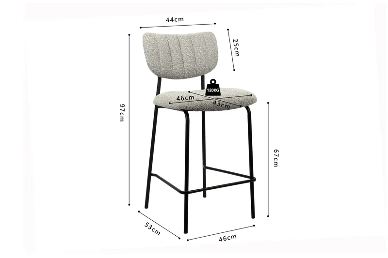 Chaises de Bar ANITA - 46 x 53 cm