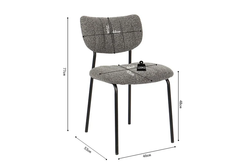 Chaises de Salle à Manger ANITA - 72 x 53 cm