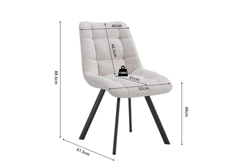 Chaises de Salle à Manger LUIZI - 52 x 61,5 cm