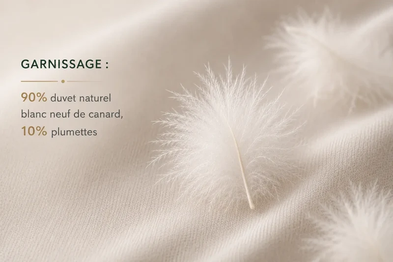 Oreiller enfant duvet NUAGE 40x60 – 90 % duvet, moelleux