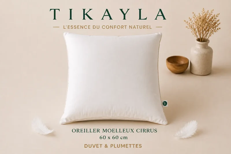 Oreiller moelleux CIRRUS – 90 % duvet de canard français