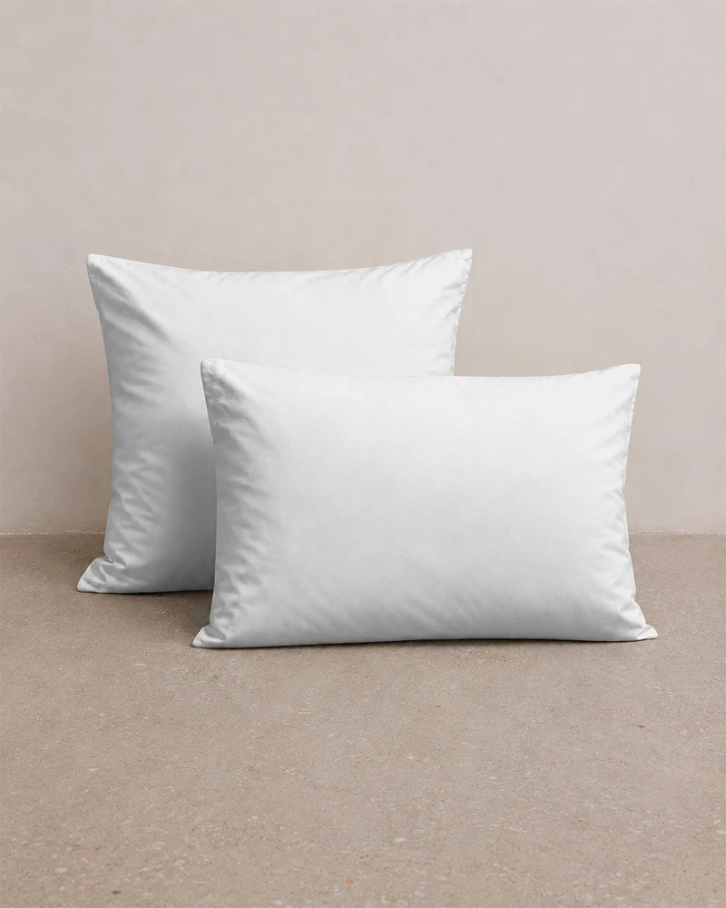 Taie d'oreiller satin de coton x2 - 5 coloris au choix