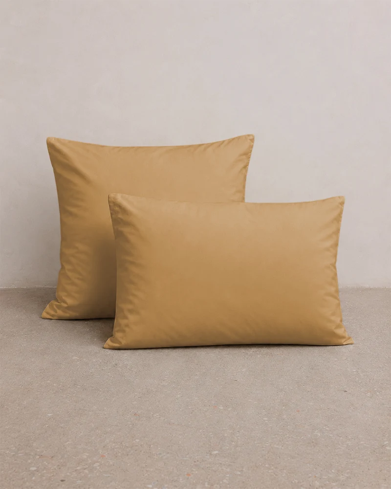 Taie d'oreiller satin de coton x2 - 5 coloris au choix
