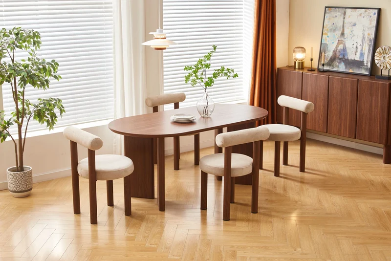 Table à Manger Ambre Bois Noyer