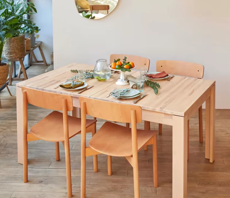 Table à manger extensible en bois massif MAIA