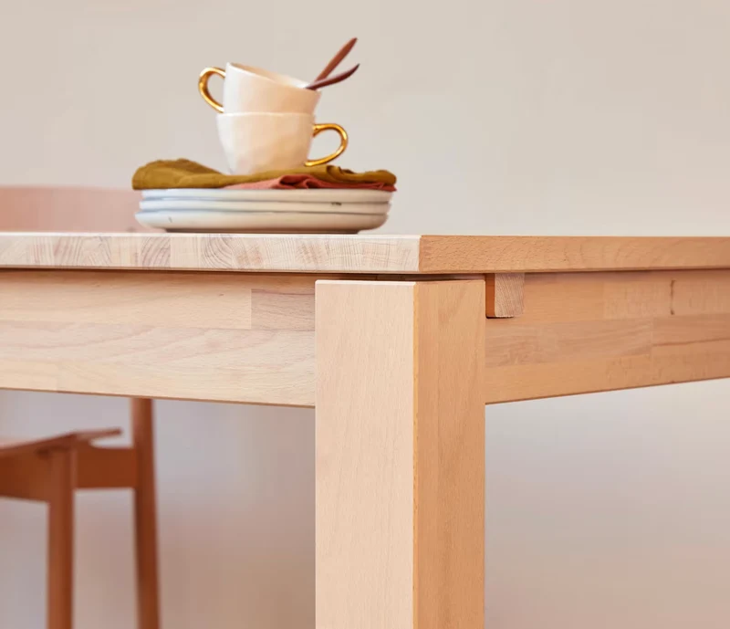Table à manger extensible en bois massif MAIA