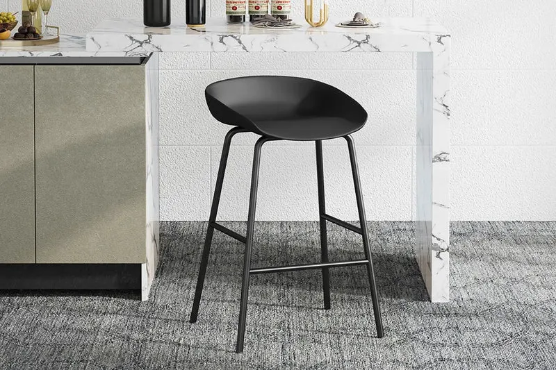 Chaises de Bar HANNA en Polypropylène - 42,5 x 46 cm